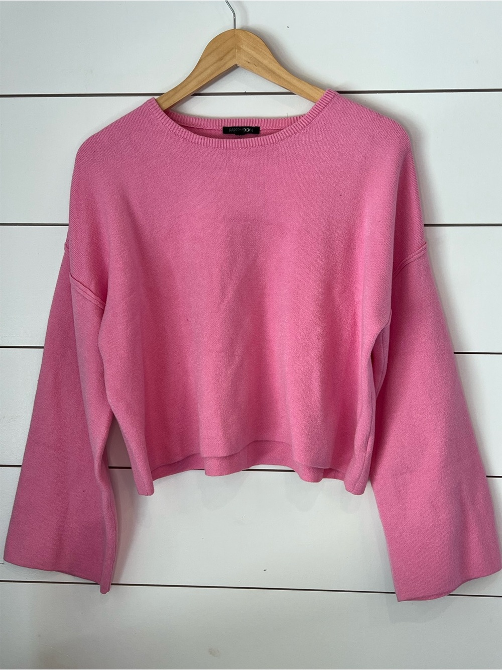 Papermoon Pink Knit Crewneck Sweater